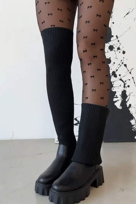 Averly | Ribbed Overknee Chunky Boots