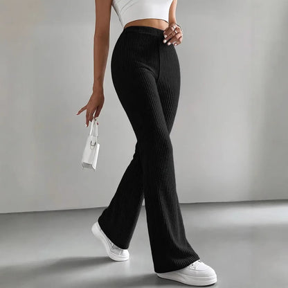 Averly |  Essential Ribbed Comfort Flare Pants –