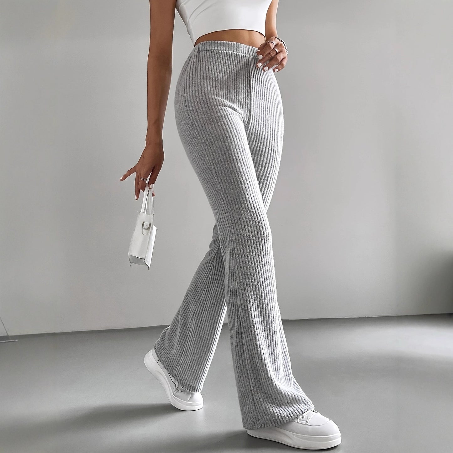 Averly |  Essential Ribbed Comfort Flare Pants –